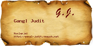 Gangl Judit névjegykártya
